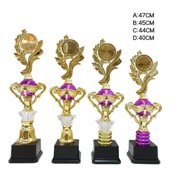 Geometric Elegance Plastic Trophy - Shapely Sophistication