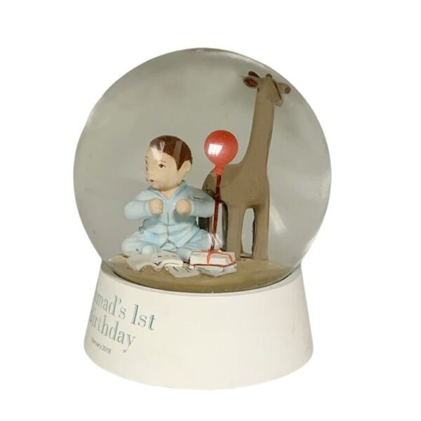 Our Love Story in Snow - Couple's Custom Portrait Globe